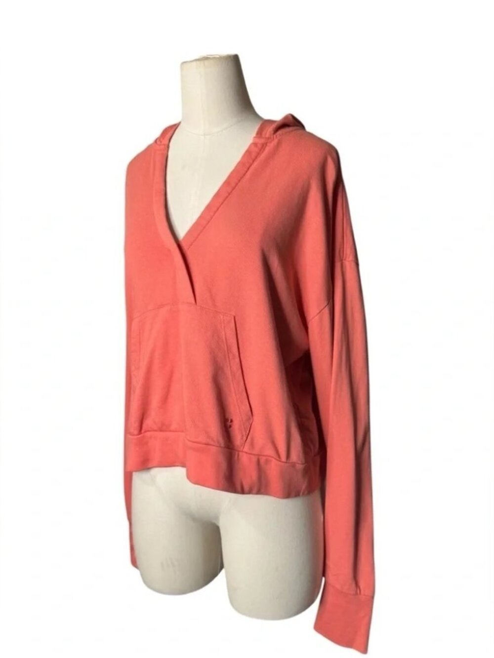 Sweaty Betty After Class Coral Cropped Hooded Lightweight Long Sleeve - Picture 2 of 6